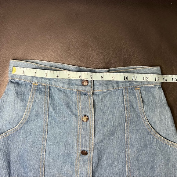 Vintage denim Sportswear International Midi button down skirt - Picture 7 of 10